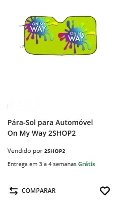 Produtos exclusivos da 2shop2 na Worten. Para sol para automóvel om imagem On My Way
