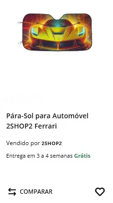 Produtos exclusivos da 2shop2 na Worten. Para sol para automóvel com automóvel Porsche amarelo